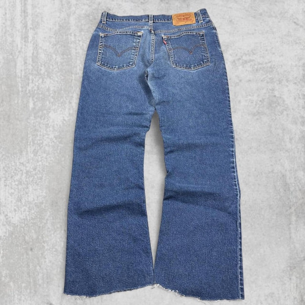 Levis 517 Womens Slim Fit Bootcut Jeans Medium Wash Frayed 11M (29x29) USA